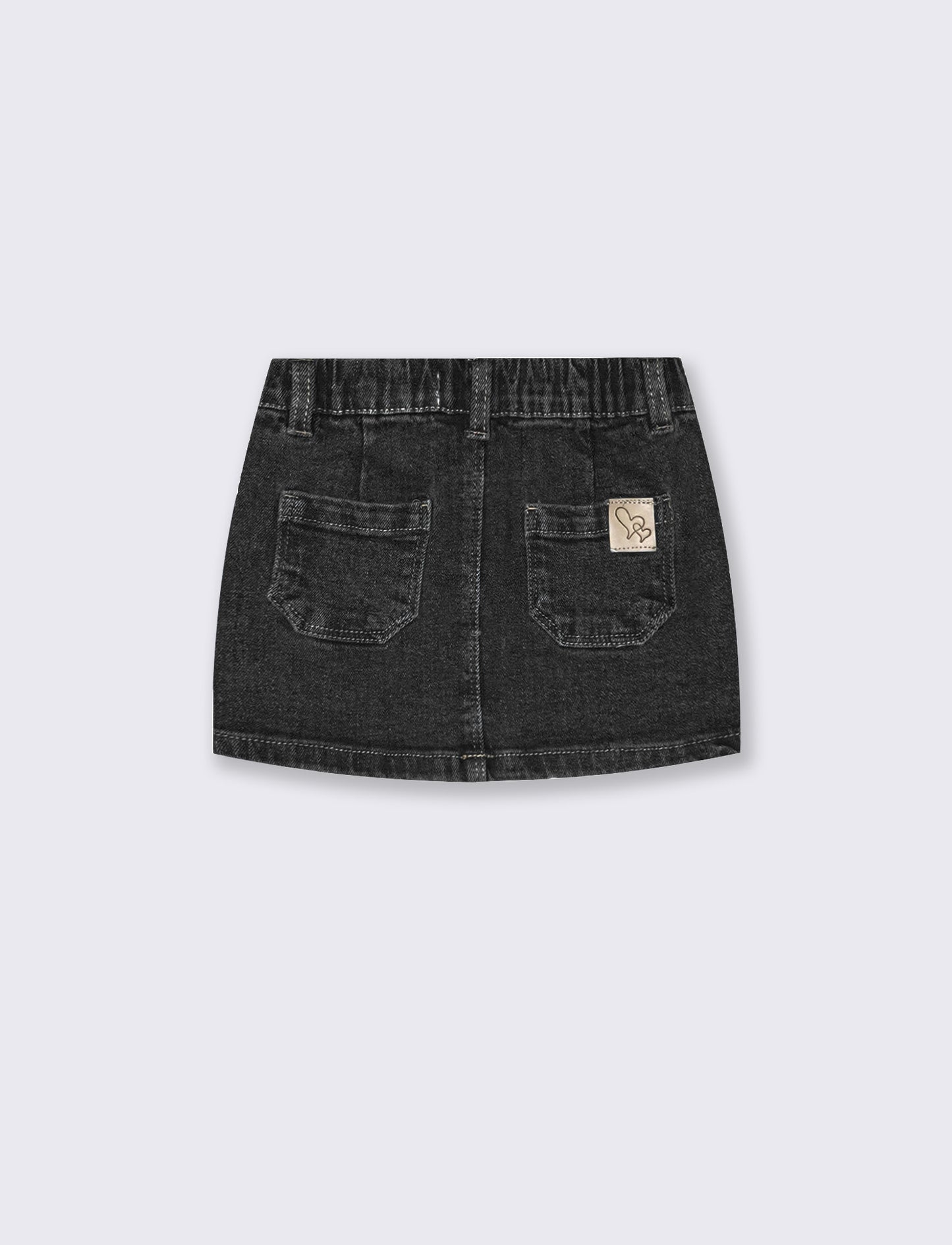 Gonna corta in denim versatile e chic - Nero