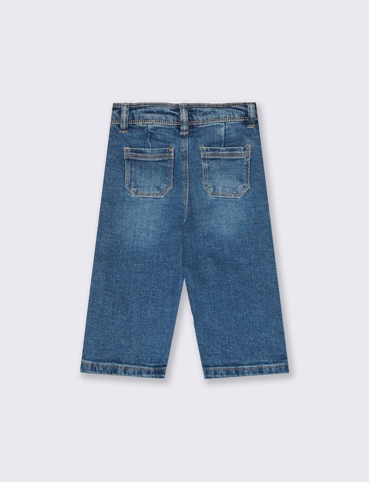 Jeans culotte elastici a gamba larga - Denim