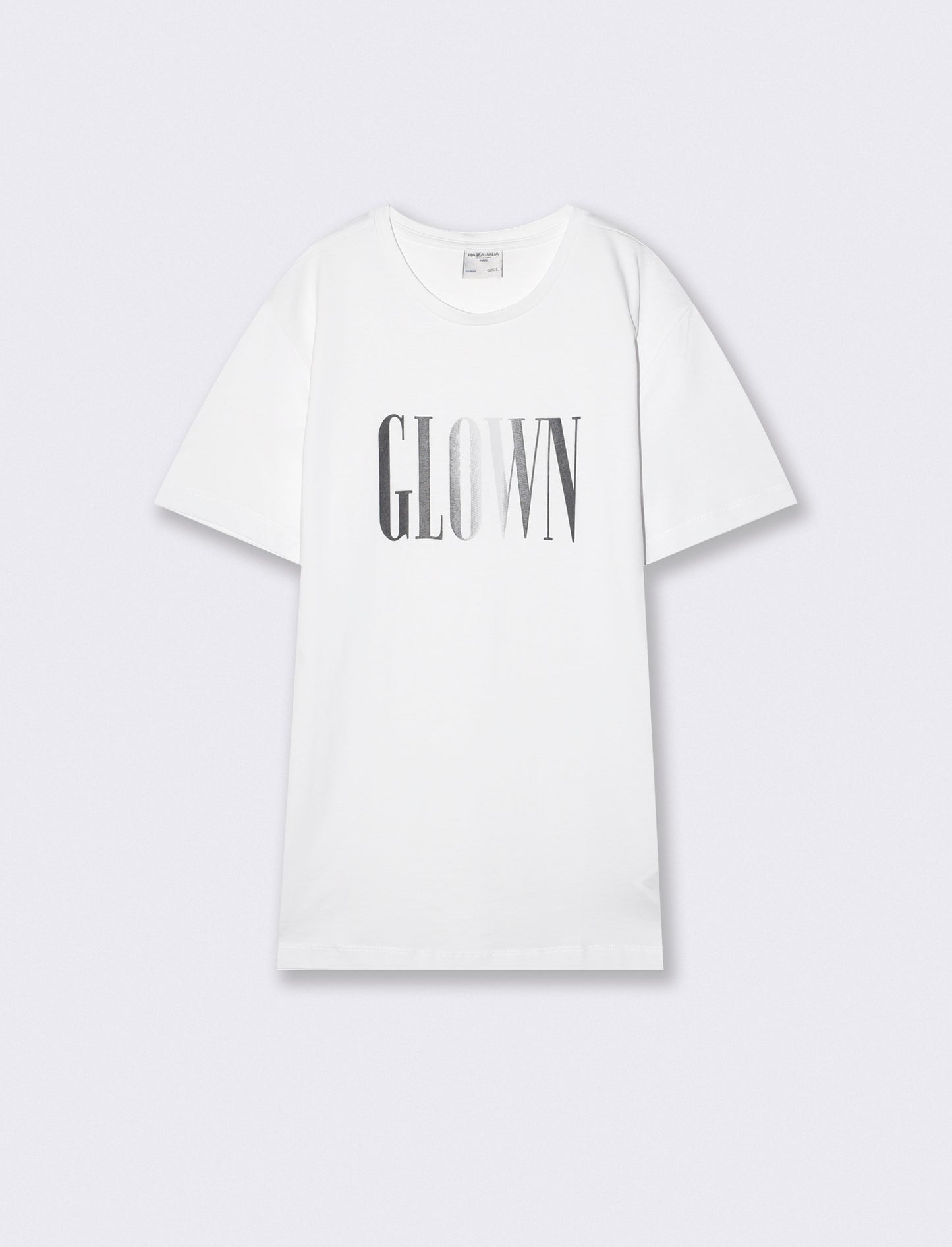 T-shirt cotone con stampa degradÃ¨ - Bianco