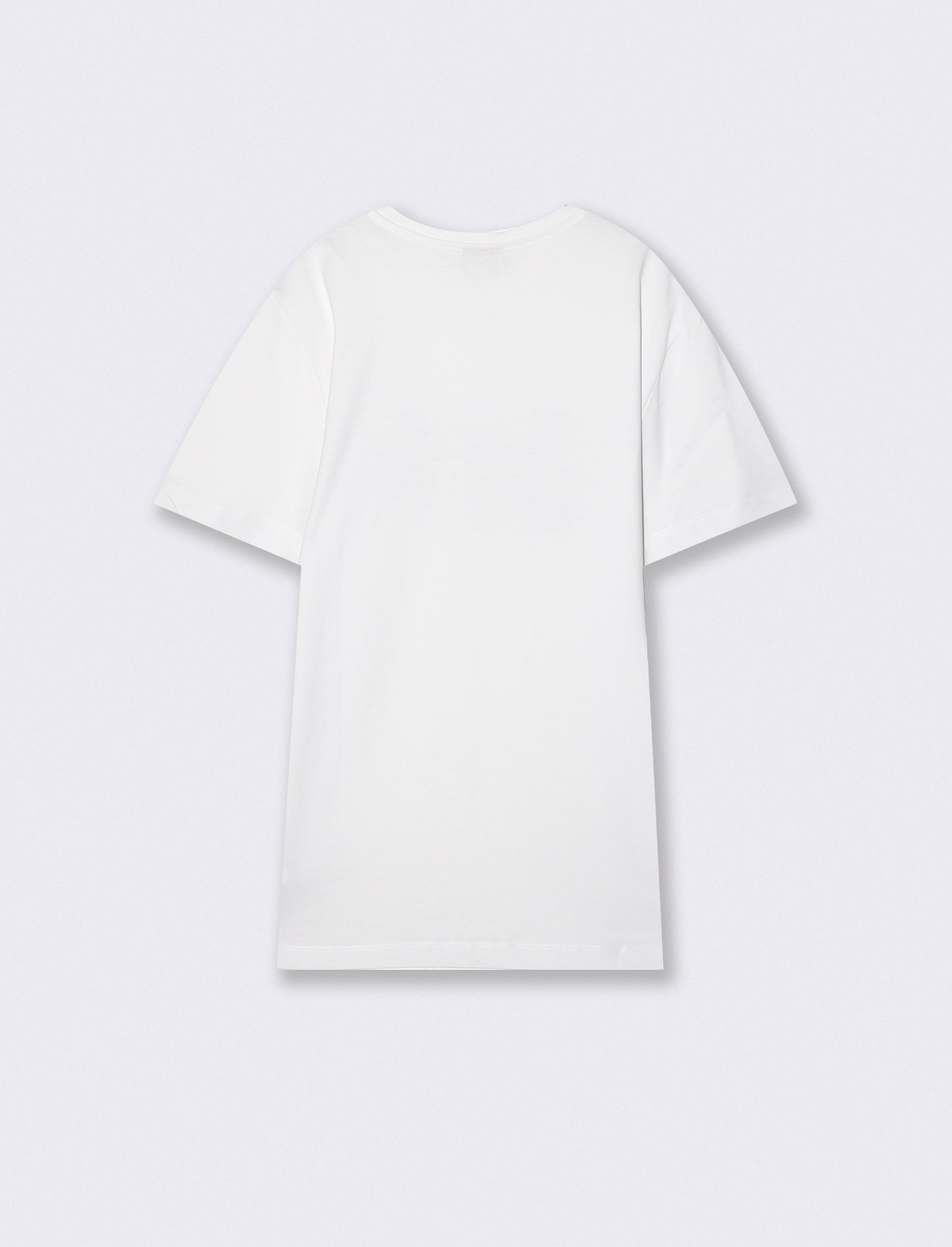 T-shirt cotone con stampa degradÃ¨ - Bianco