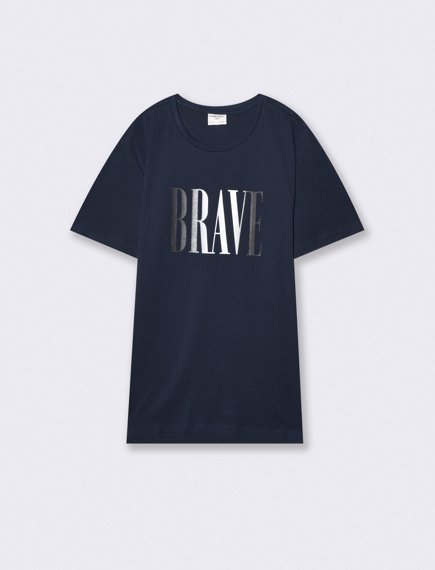 T-shirt cotone con stampa degradÃ¨ - Blu scuro