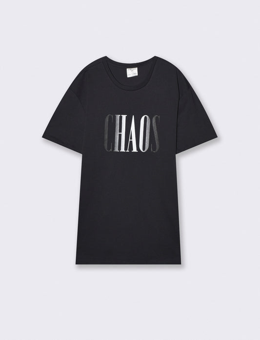 T-shirt cotone con stampa degradè - asfalto
