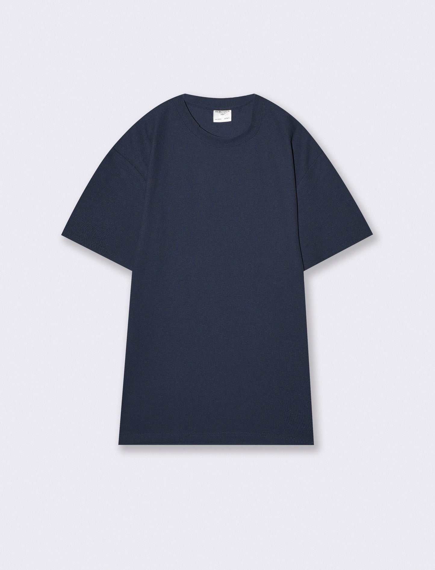 T-shirt girocollo micro waffle regular fit - Blu