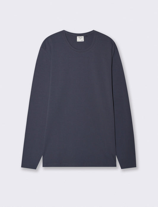 T-shirt slim fit maniche lunghe girocollo - Avion