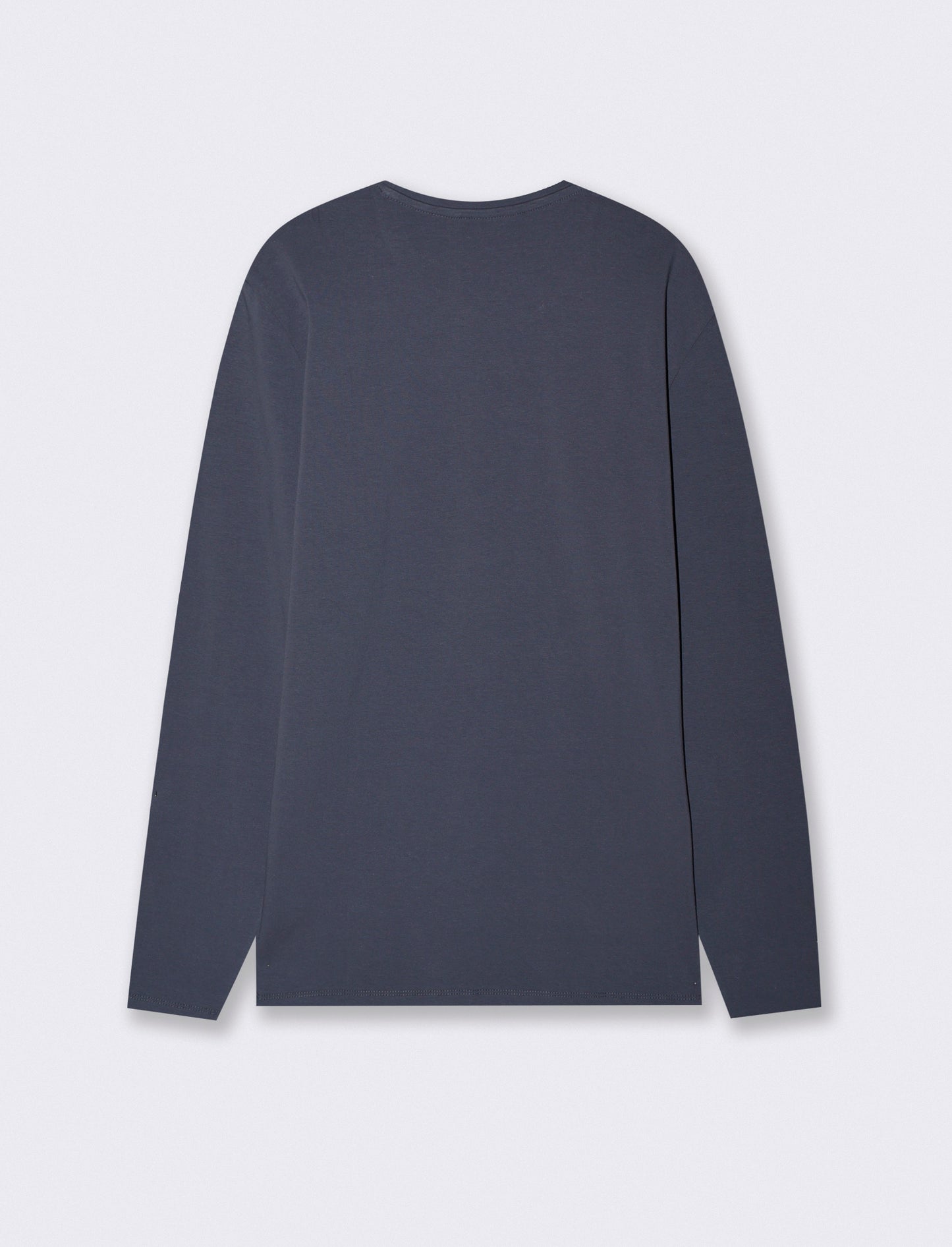 Long sleeve slim fit crew neck T-shirt - Blue