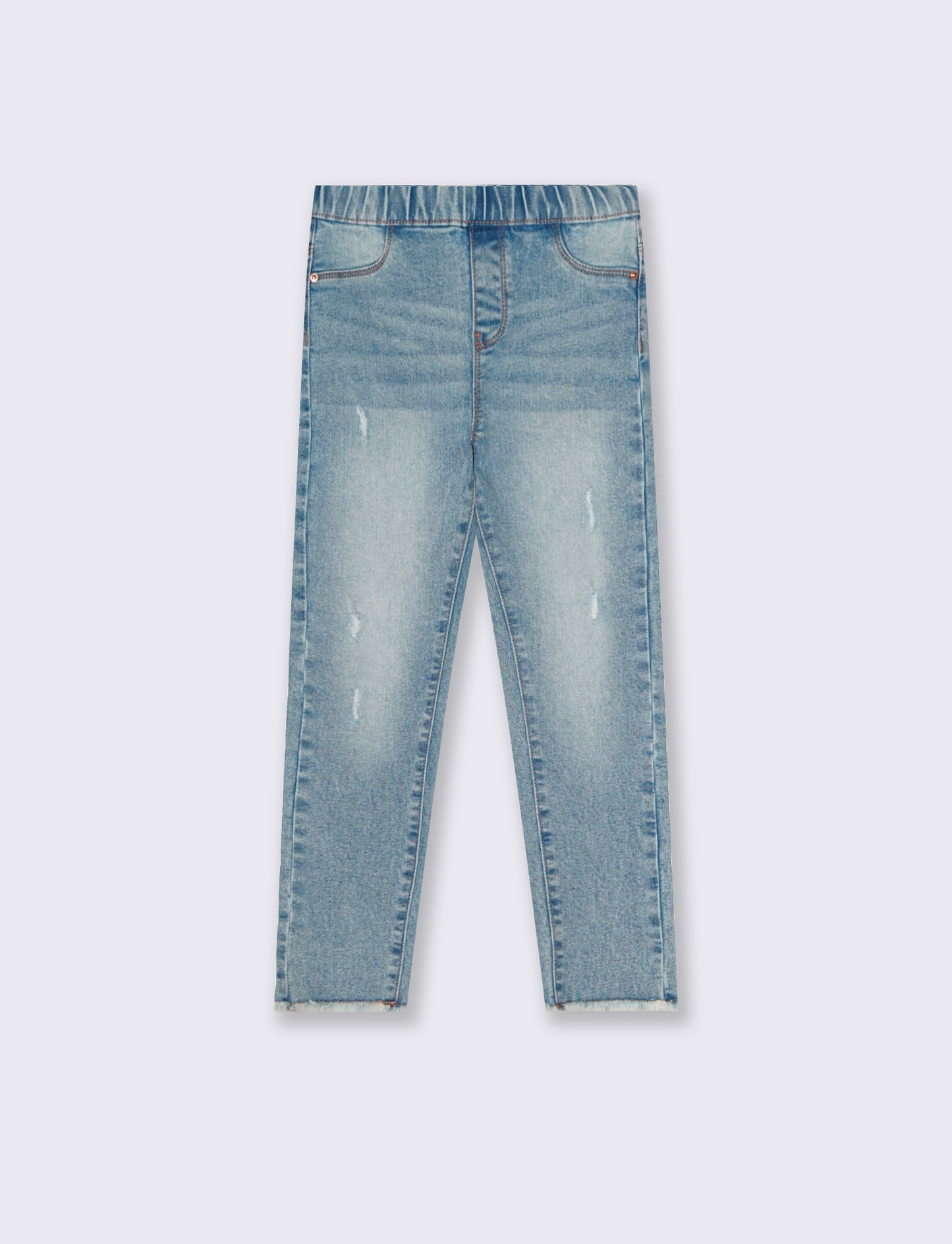Jeggings denim stretch skinny con tasche - Denim chiaro