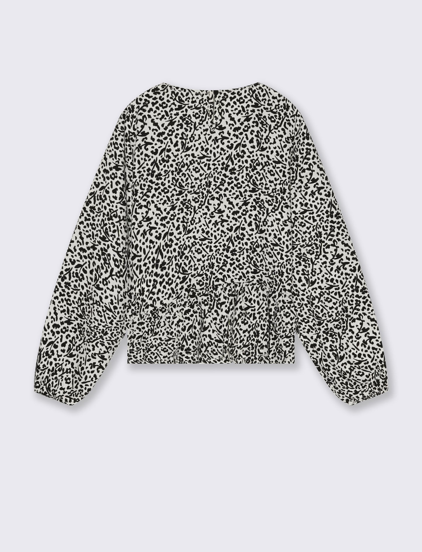 Blusa elegante da bambina con stampa e fiocchi - Fantasia