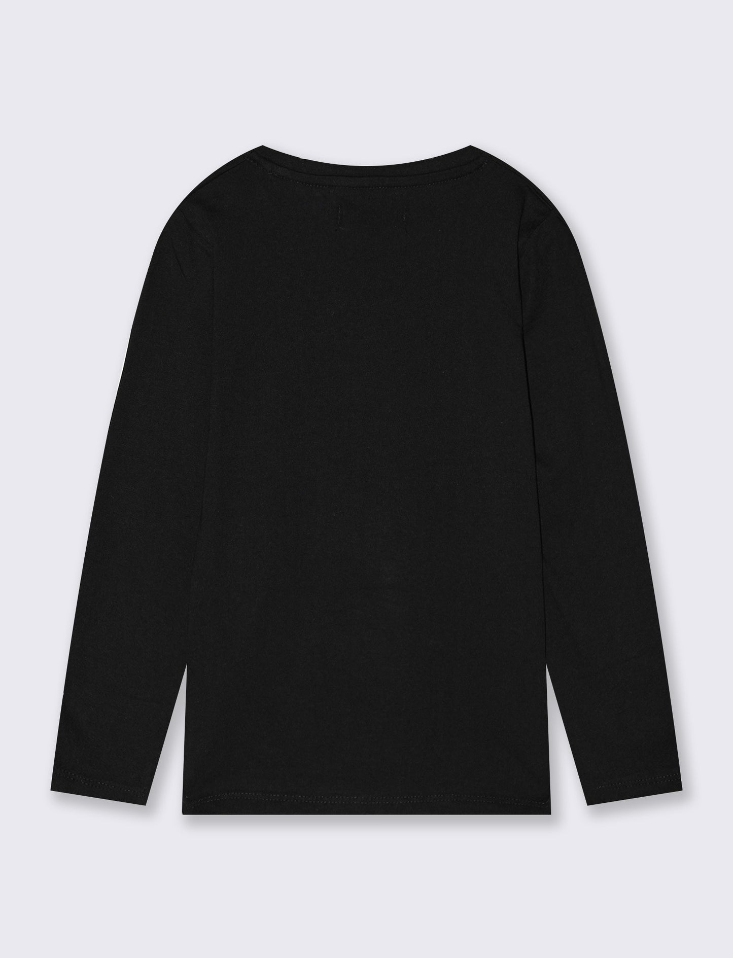 Maglia in cotone manica lunga - Nero