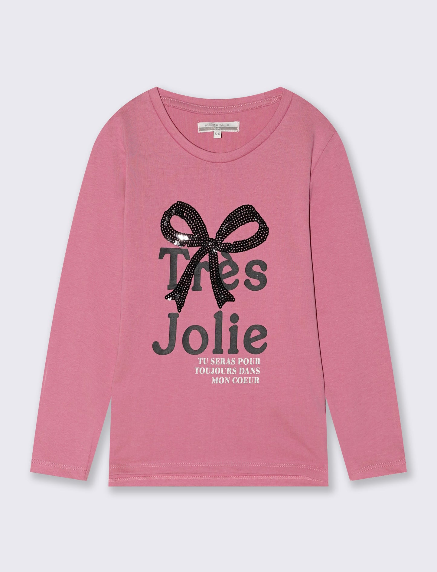 Cotton sweater with slits and sequins - Pink