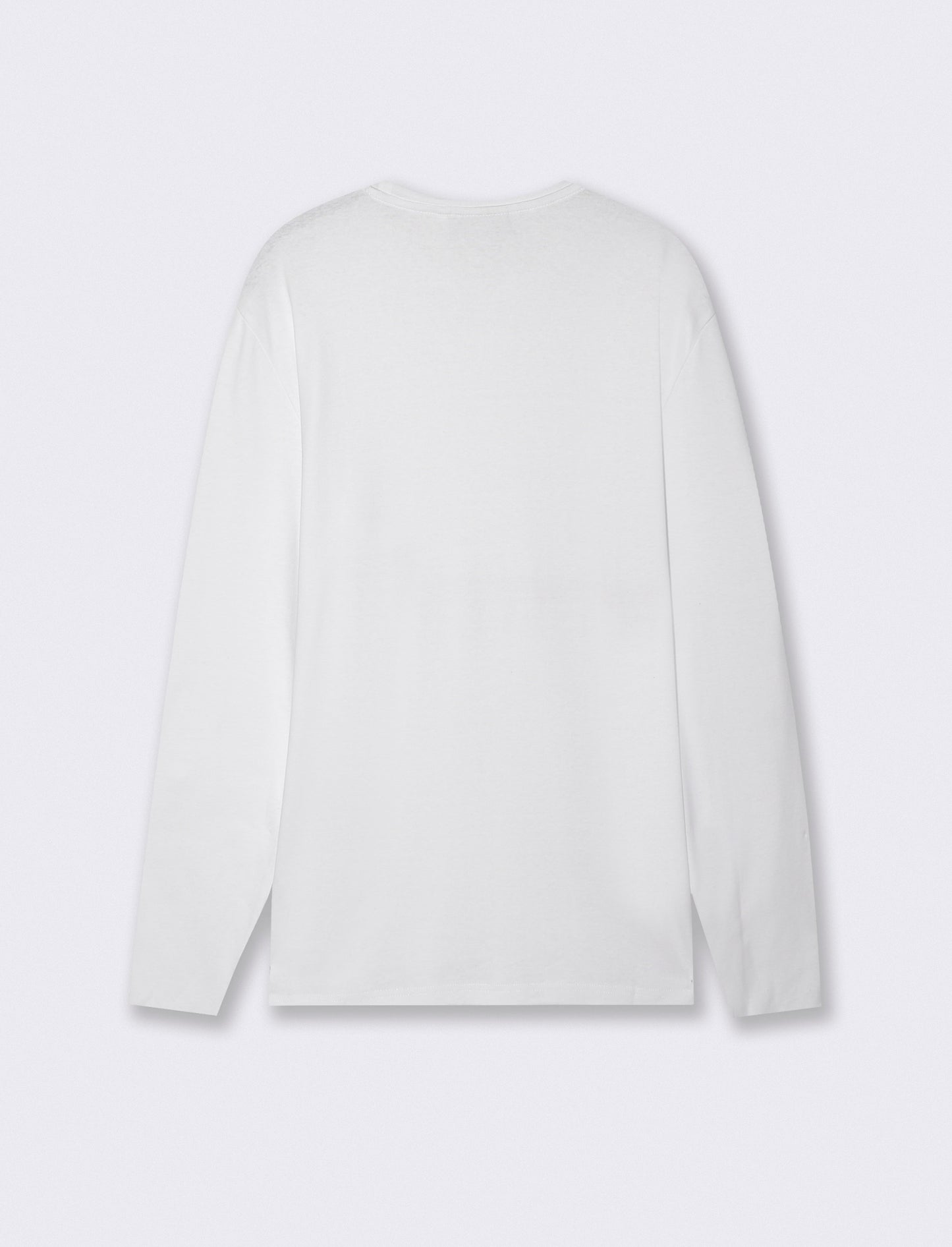 T-shirt slim fit a coste girocollo - Bianco