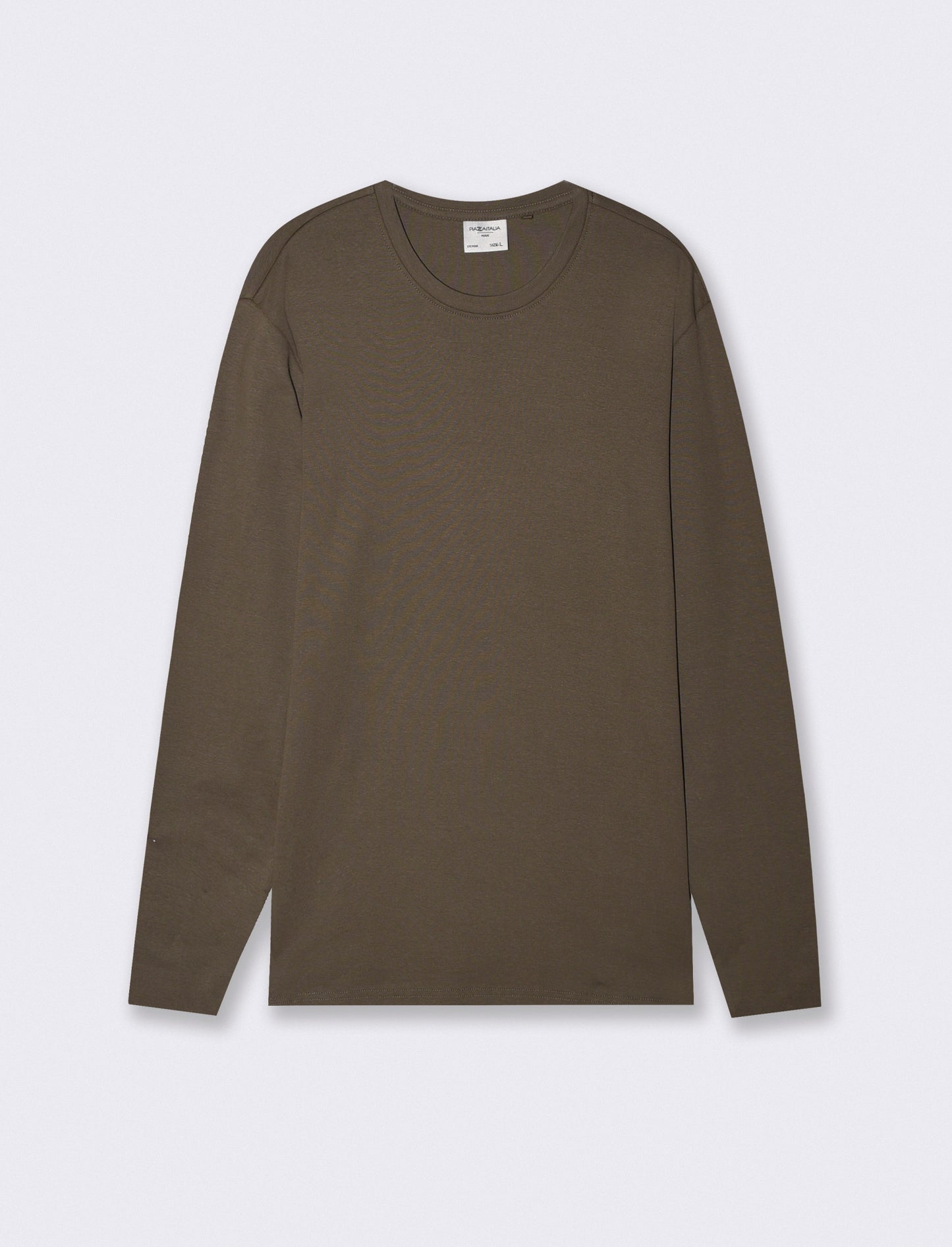 Ribbed crew neck slim fit T-shirt - Green