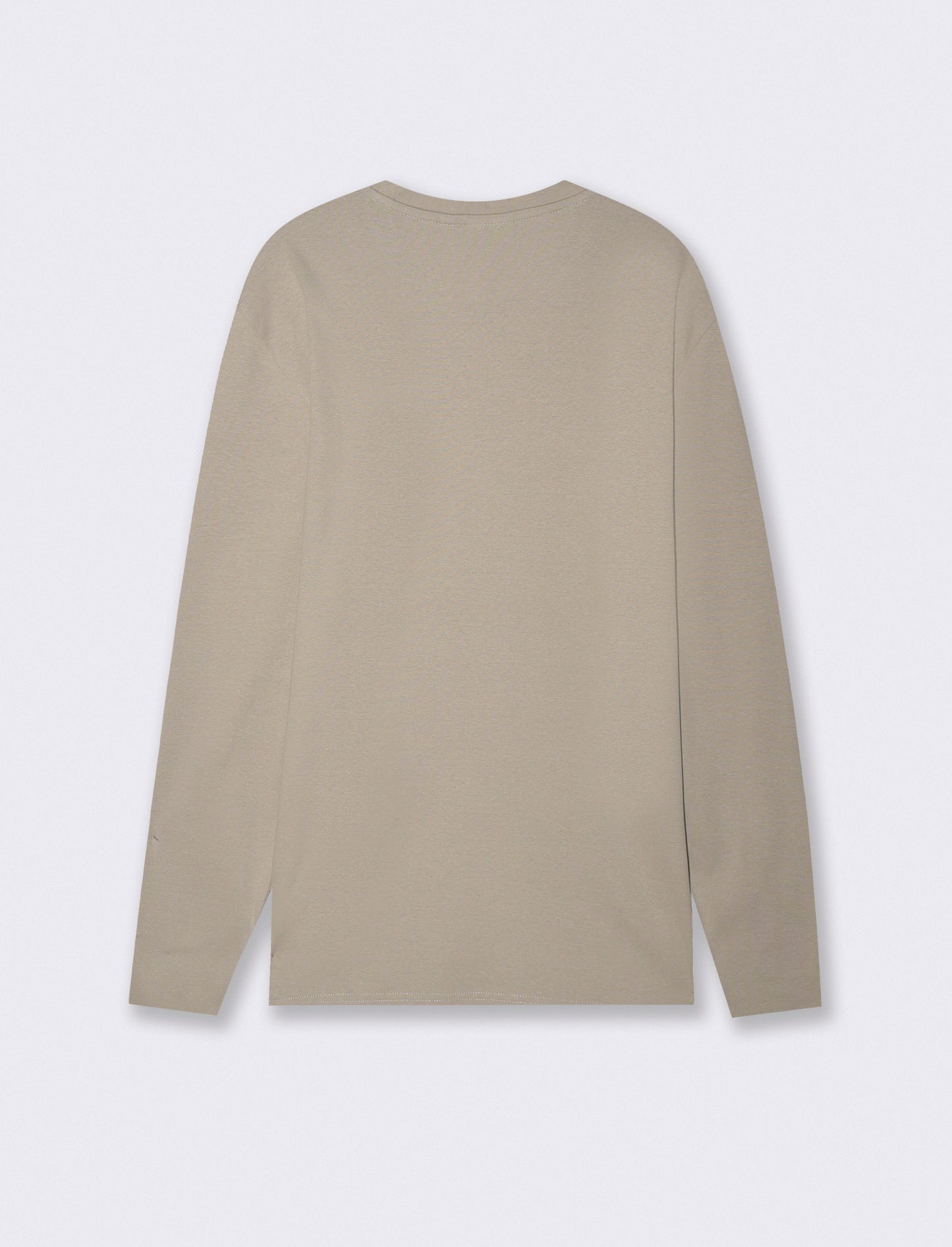 T-shirt slim fit a coste girocollo - Grigio stone
