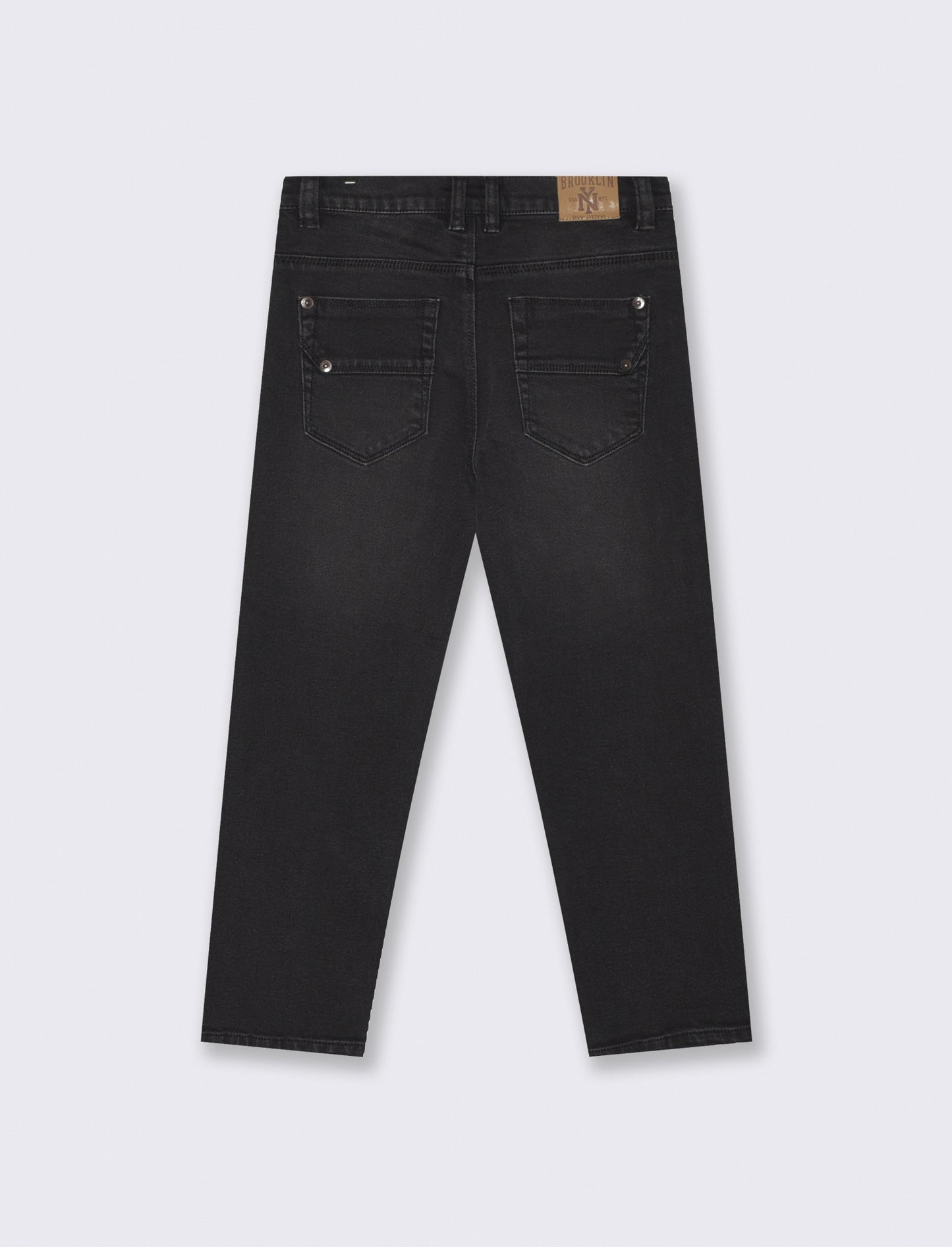 Jeans 5 pockets with rips and patches - Black