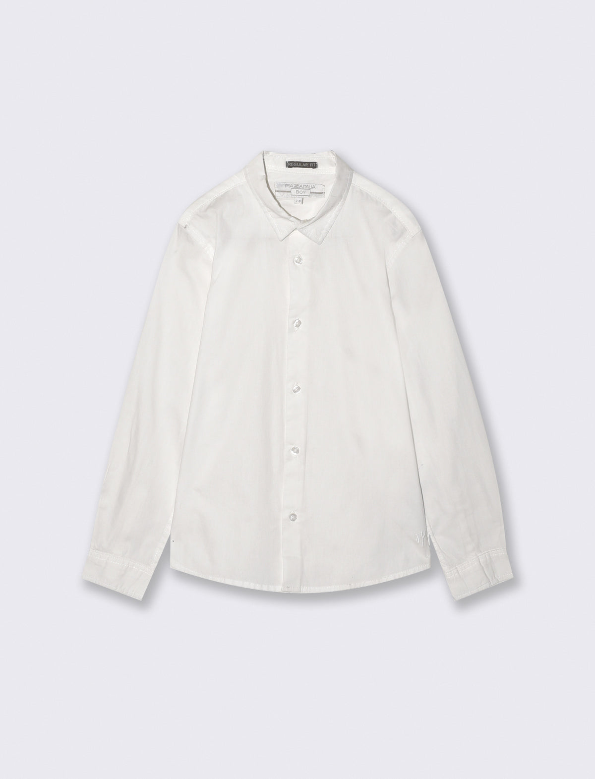 Long Sleeve Cotton Poplin Shirt - White