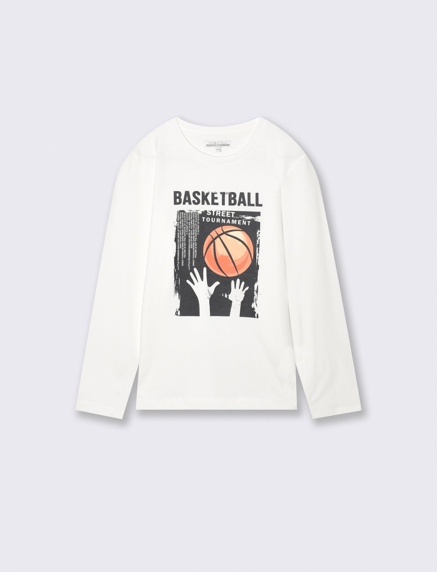 Long sleeve cotton street t-shirt - White