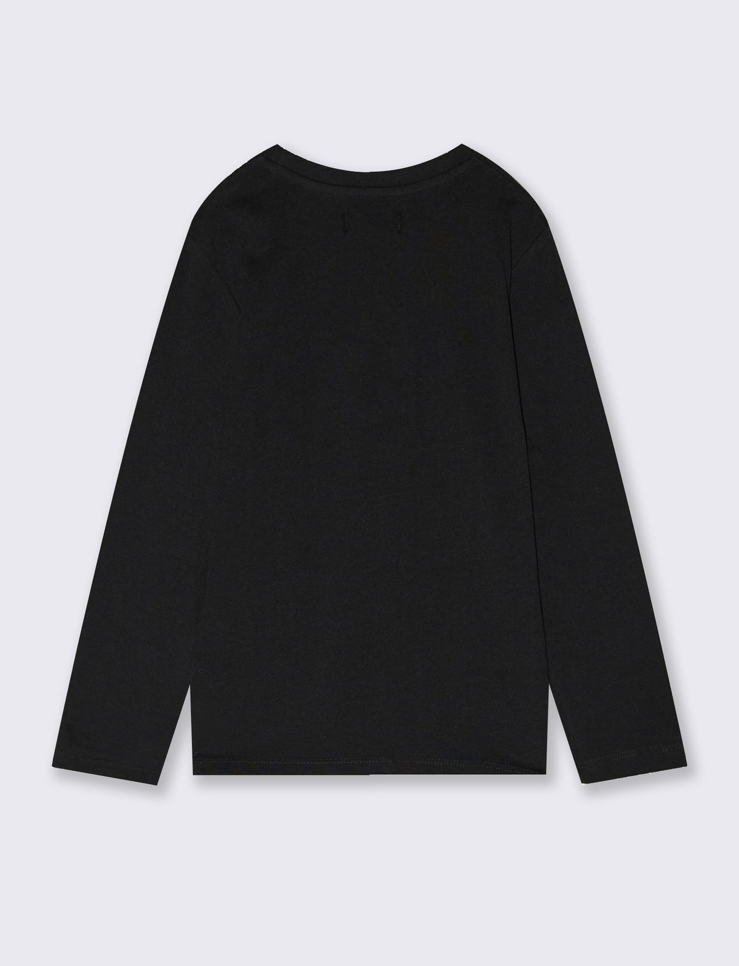 T-shirt maniche lunghe in cotone street - Nero