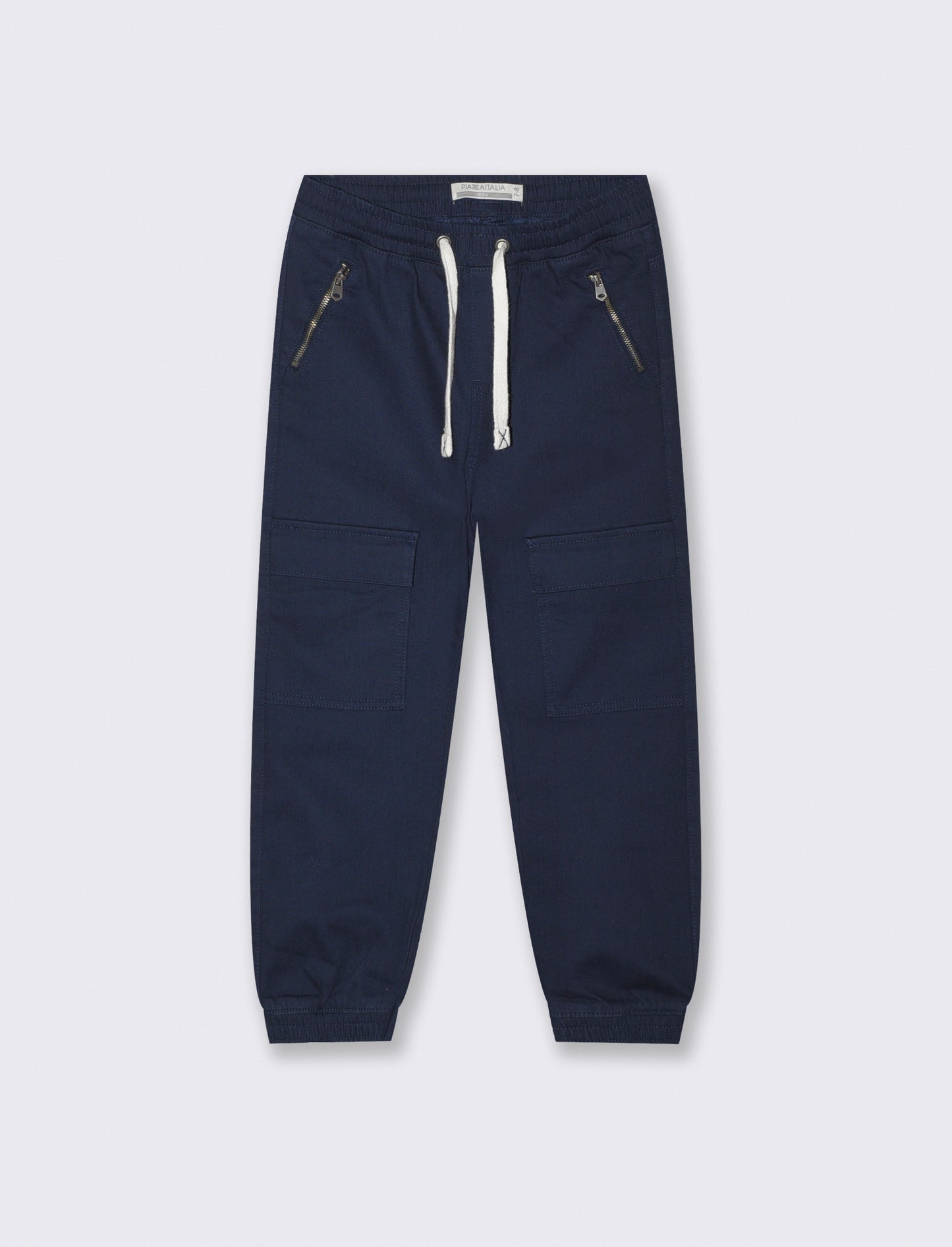 Jogging e comfort con tasconi in cotone - Blu