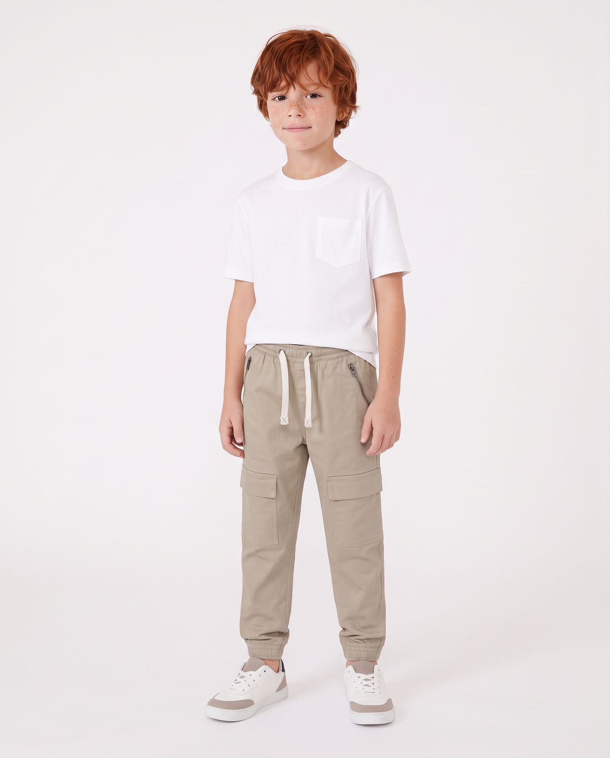 Jogging and comfort with cotton pockets - Beige