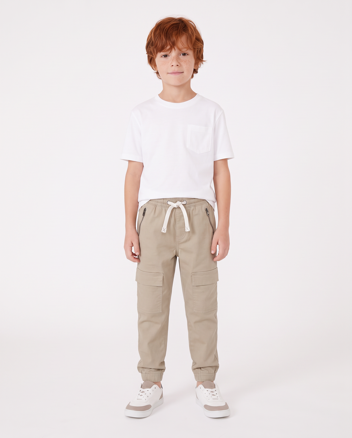 Jogging and comfort with cotton pockets - Beige