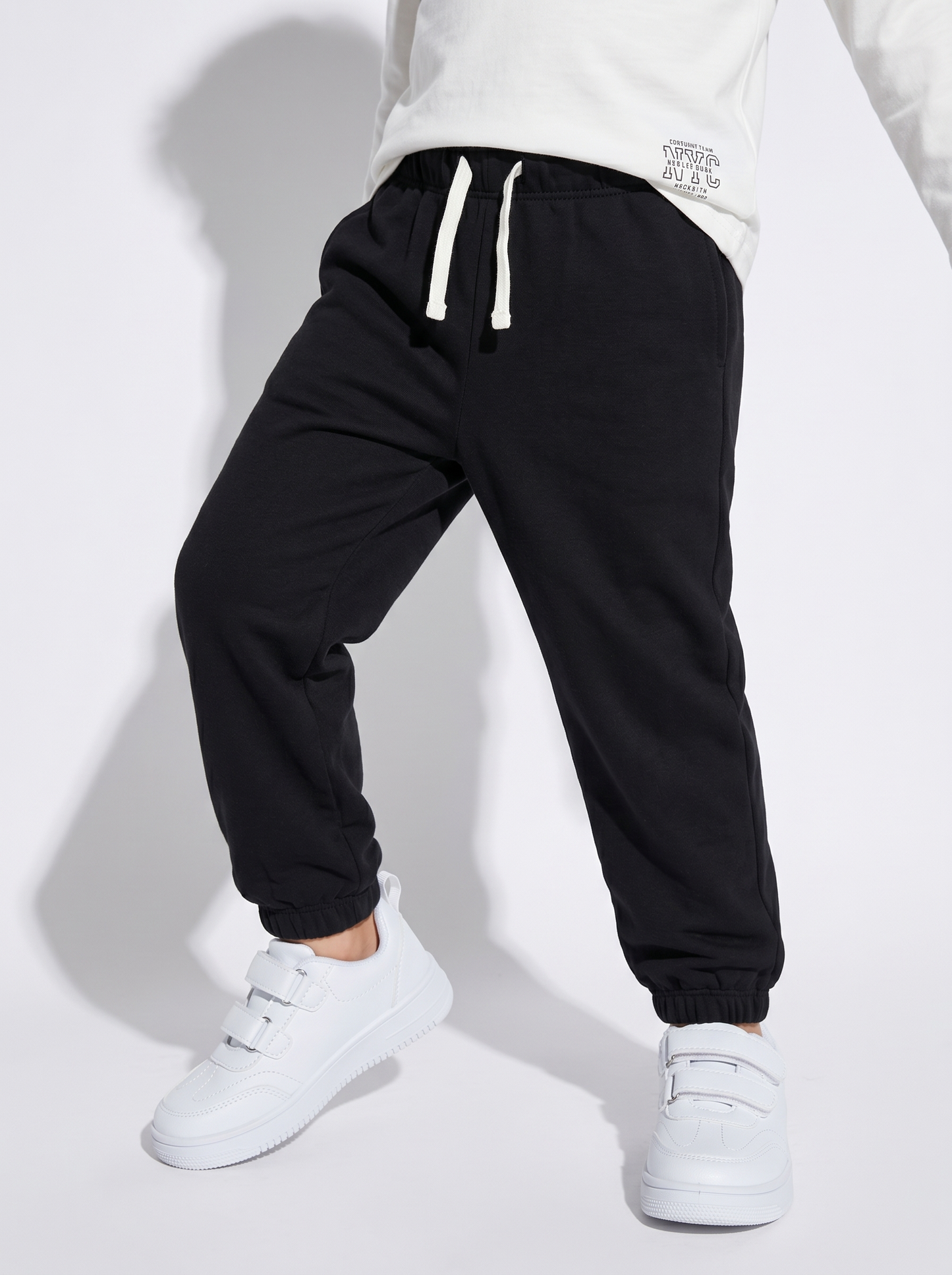 Joggers Comfort in Stretch Cotton - Black