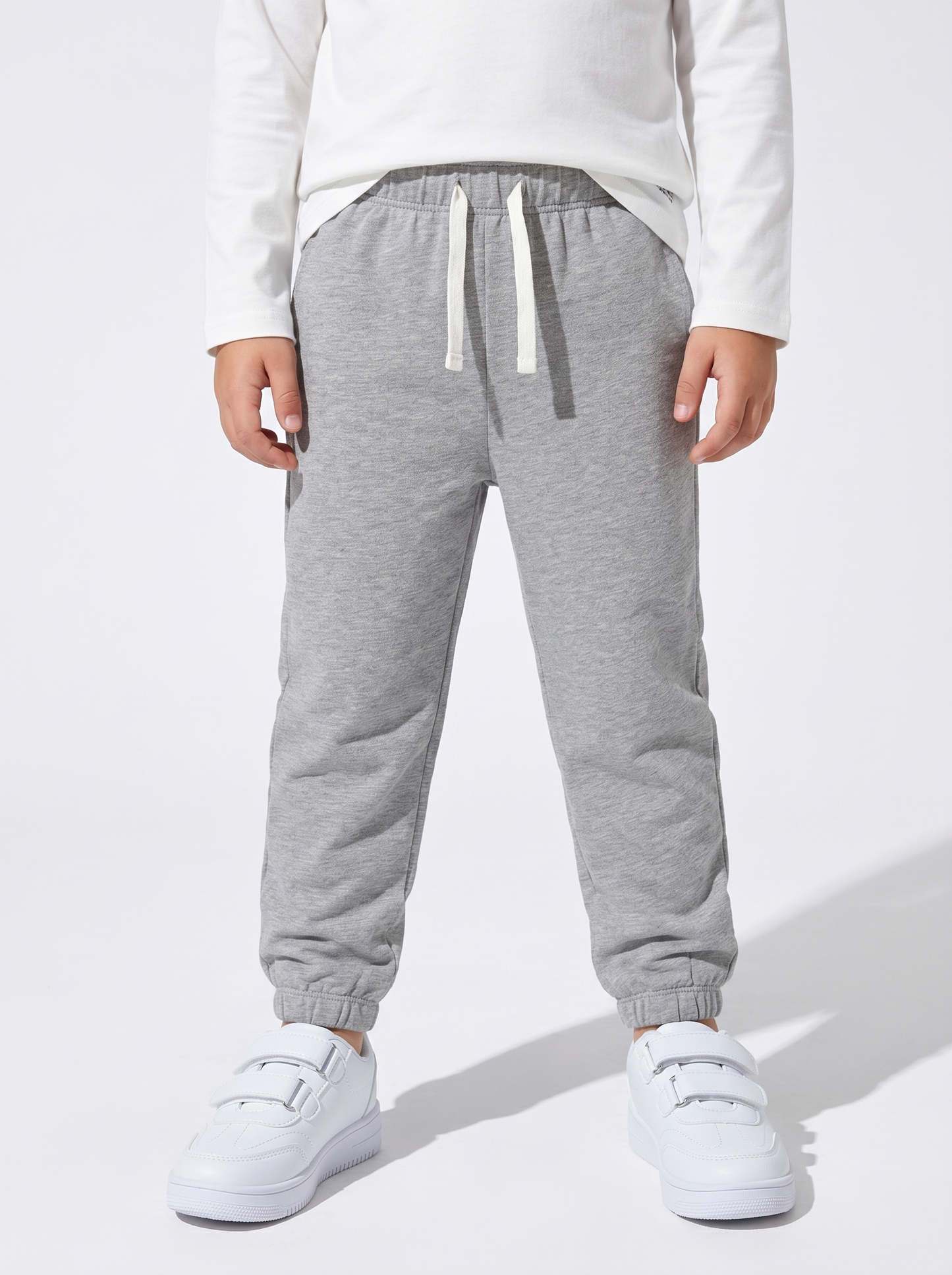 Joggers Comfort in Cotone Elasticizzato - Grigio mel.