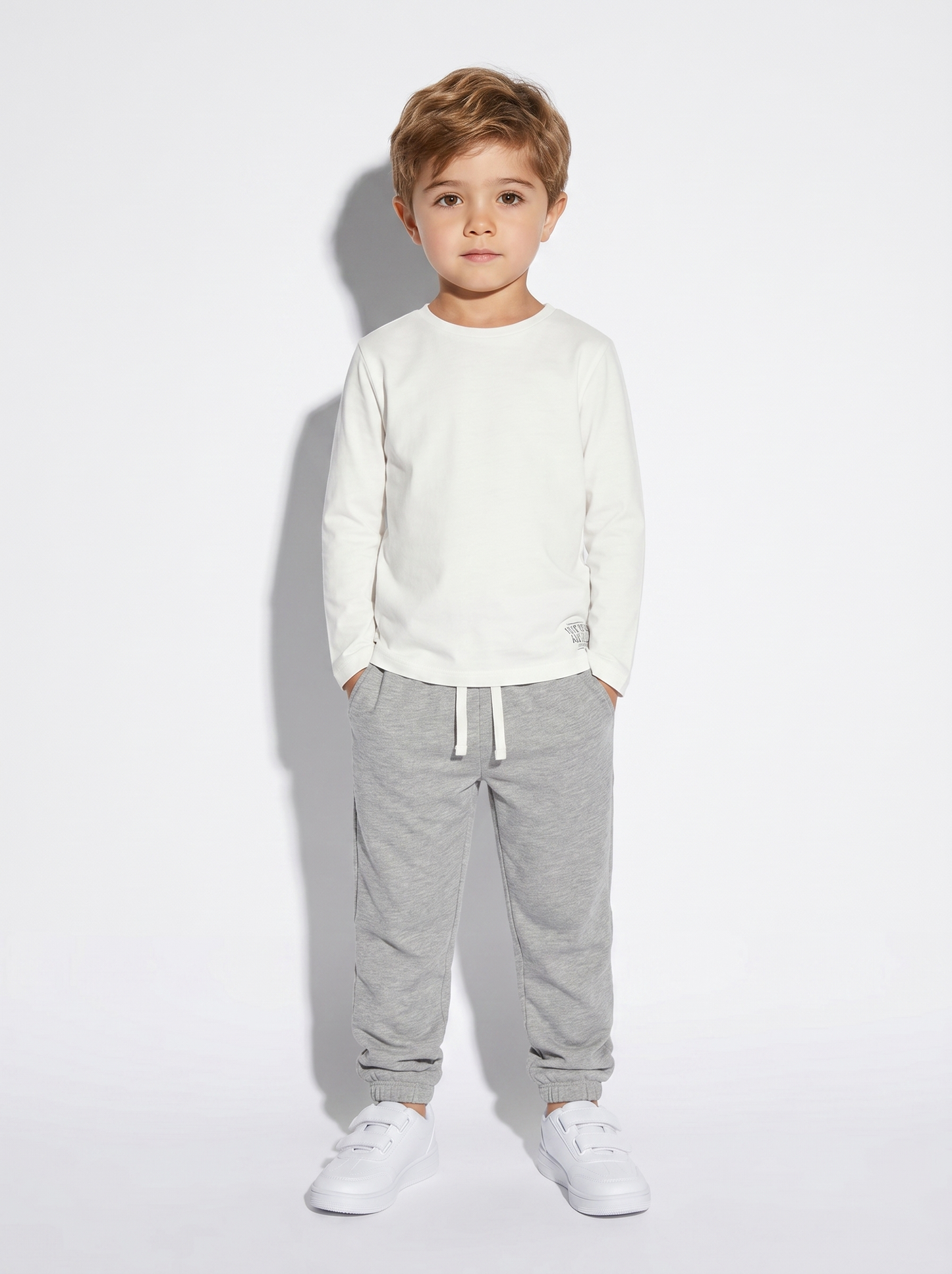Joggers Comfort in Cotone Elasticizzato - Grigio mel.