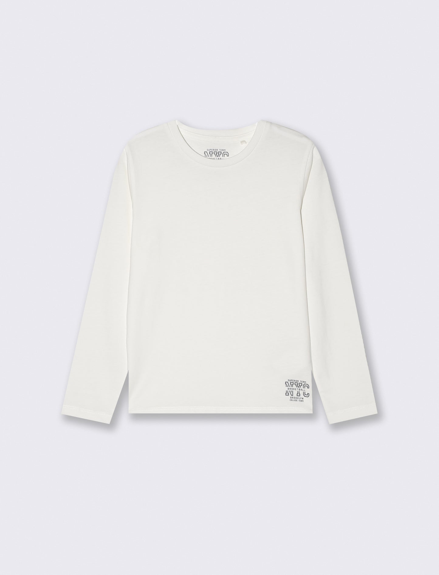 College style long sleeve t-shirt - White