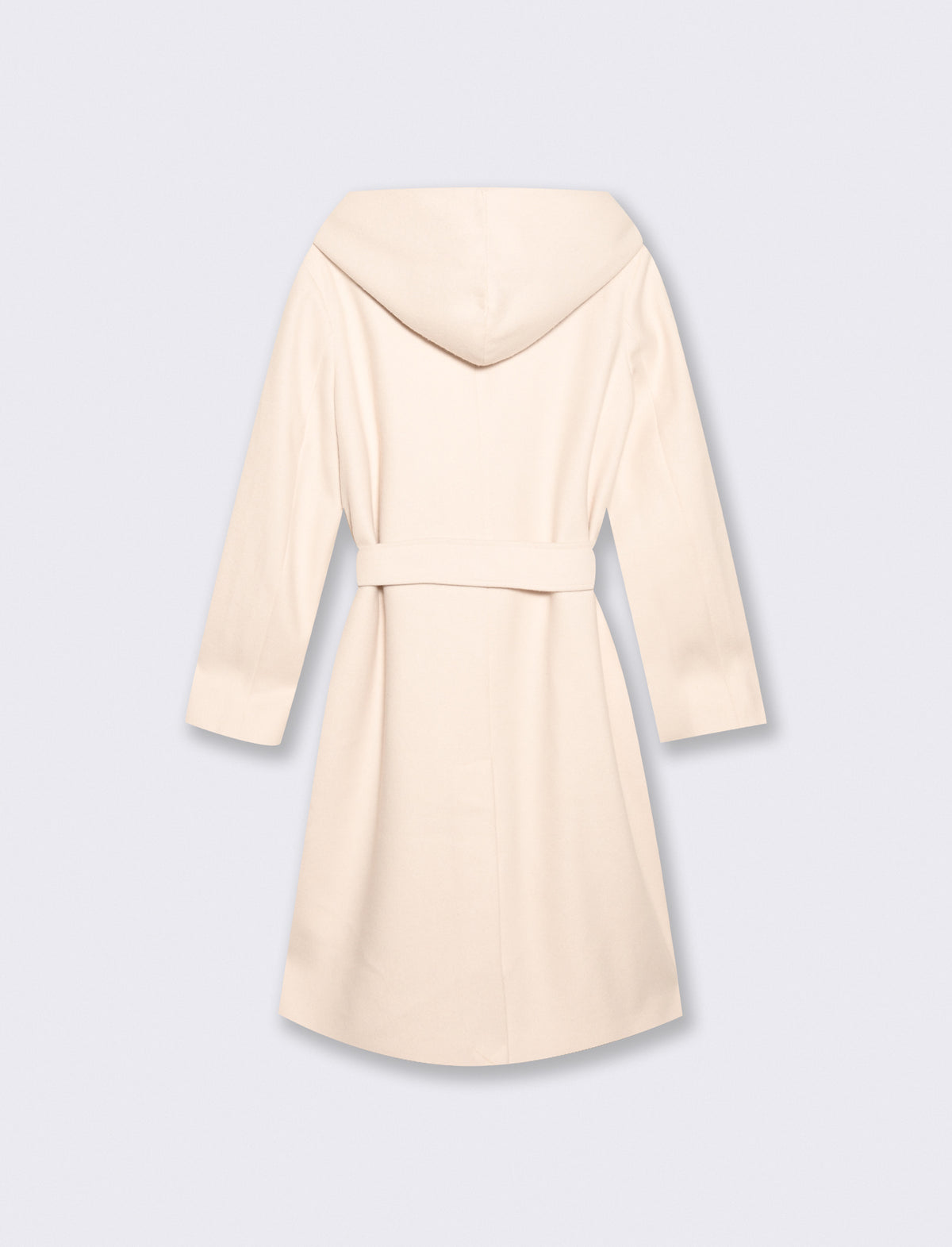 Basic coat with hood and belt - Beige