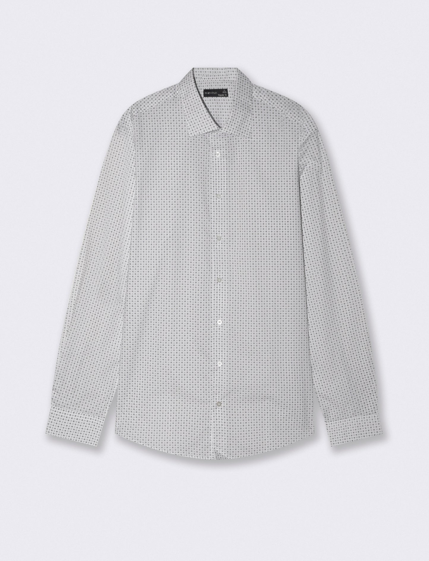 CAMICIA MICRO FANTASIA REGULAR FIT - Bianco