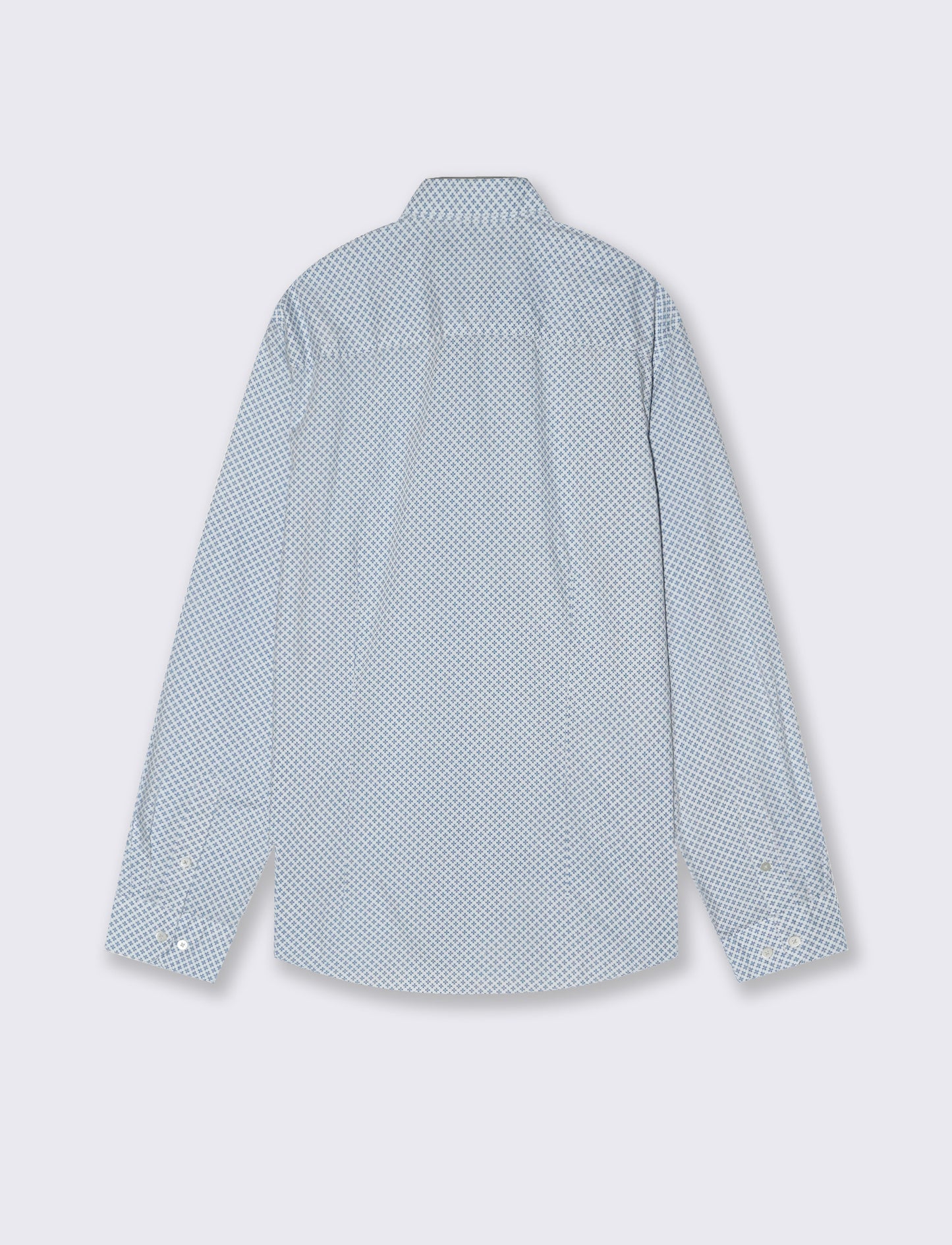 Camicia micro fantasia regular fit elegante - Azzurro