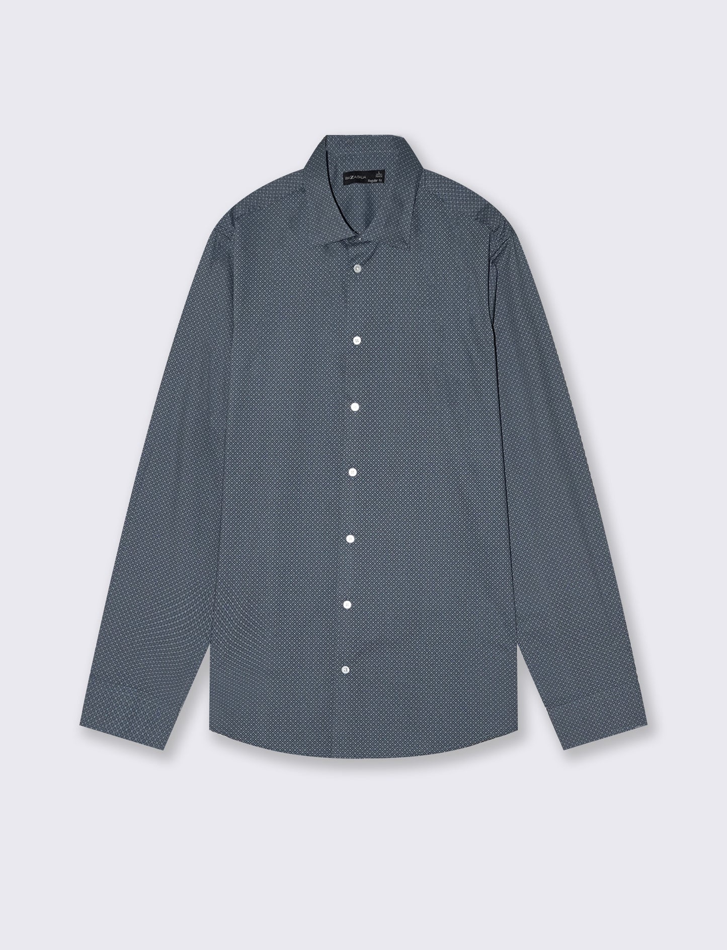 Camicia micro fantasia regular fit elegante - CARTA DA ZUCCHERO