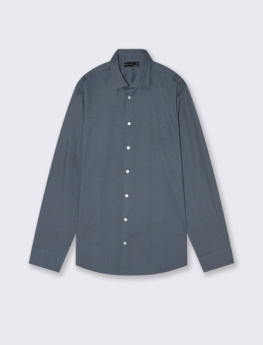 Camicia micro fantasia regular fit elegante - CARTA DA ZUCCHERO