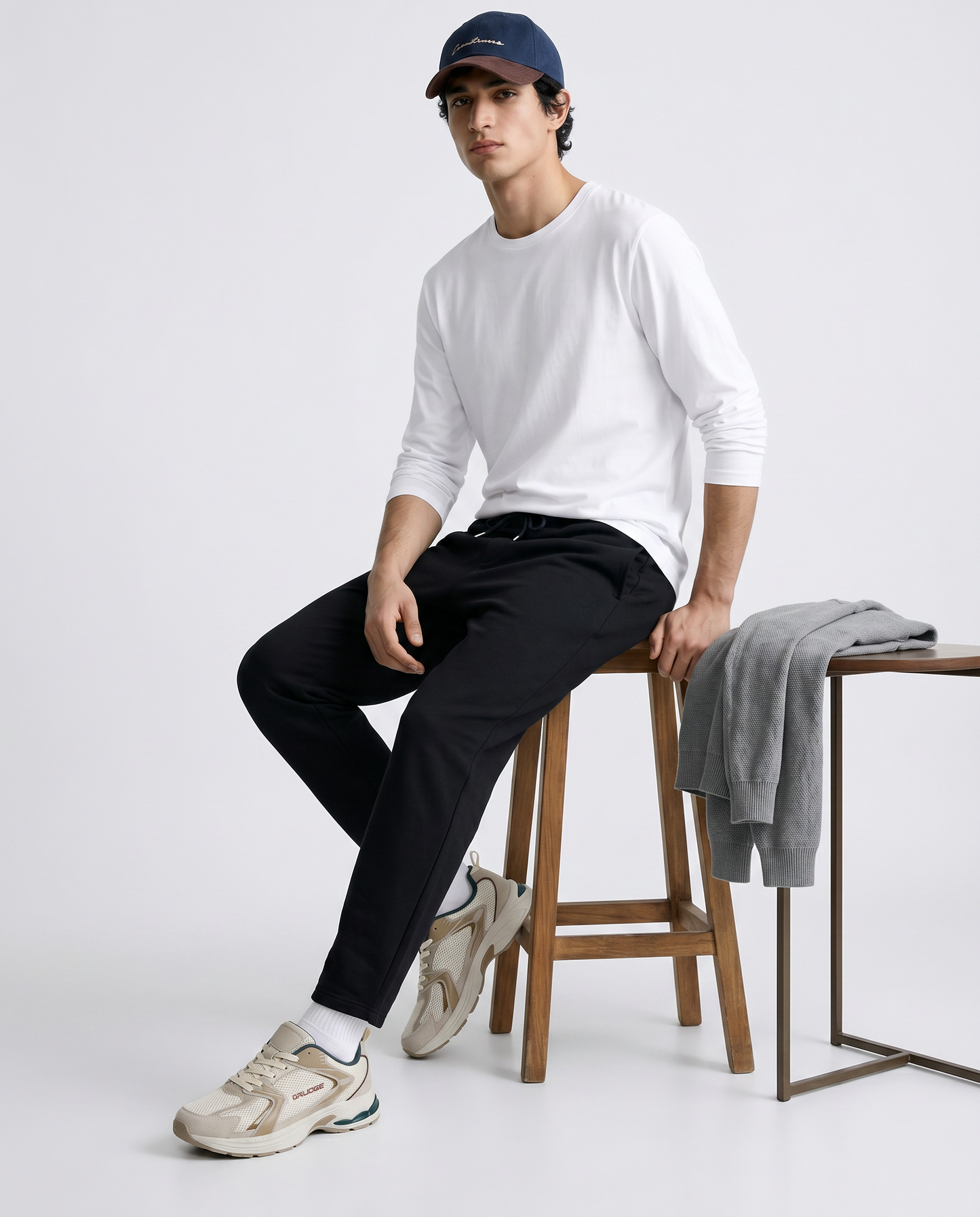 Pantaloni in felpa con vita jogger - Nero