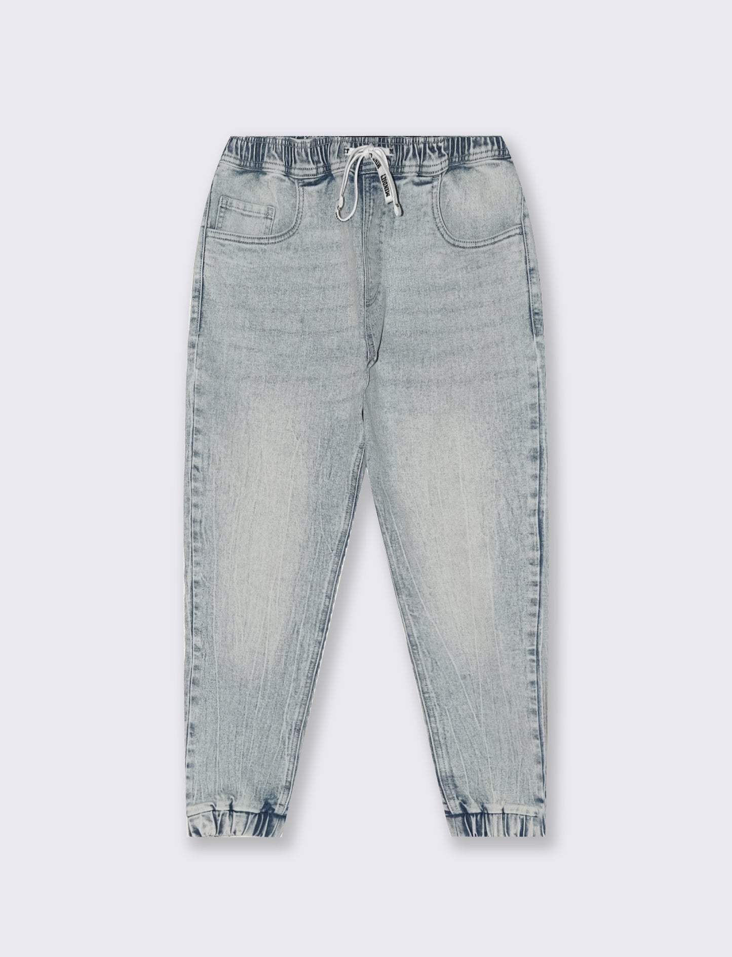Jeans jogger con vita elasticizzata - Denim chiaro
