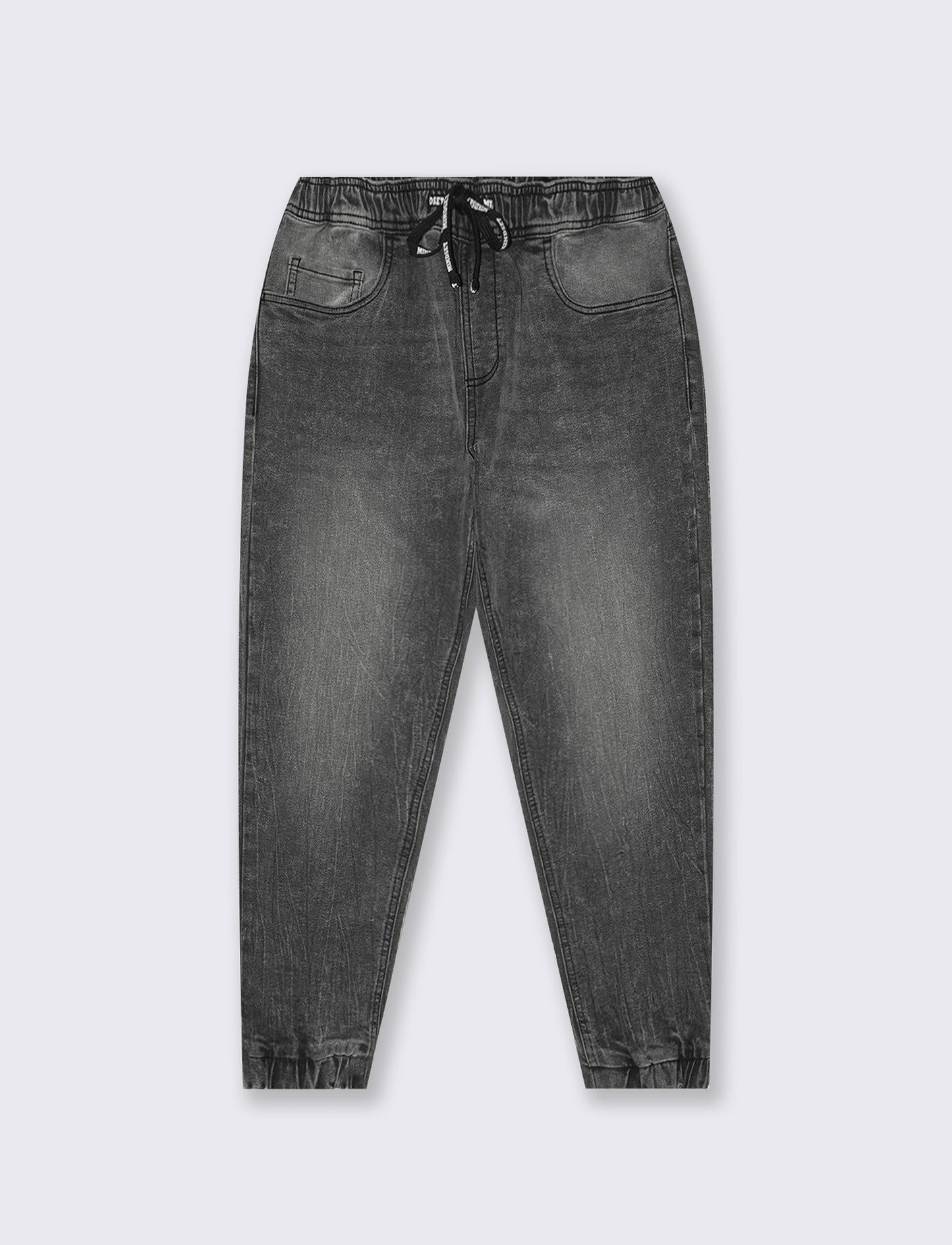 Jeans jogger con vita elasticizzata - Nero