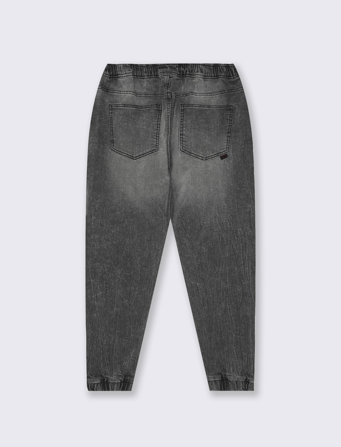 Jeans jogger con vita elasticizzata - Nero