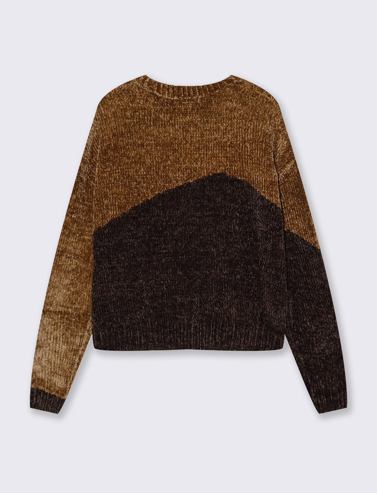 Long sleeve elegant crew neck sweater - 