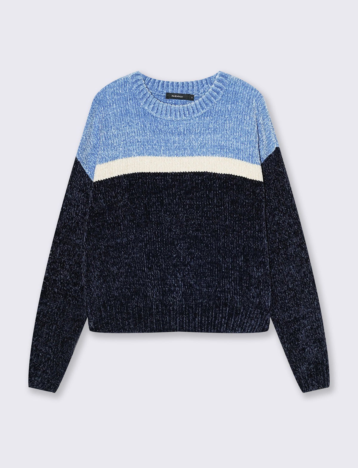 Long sleeve elegant crew neck sweater - 