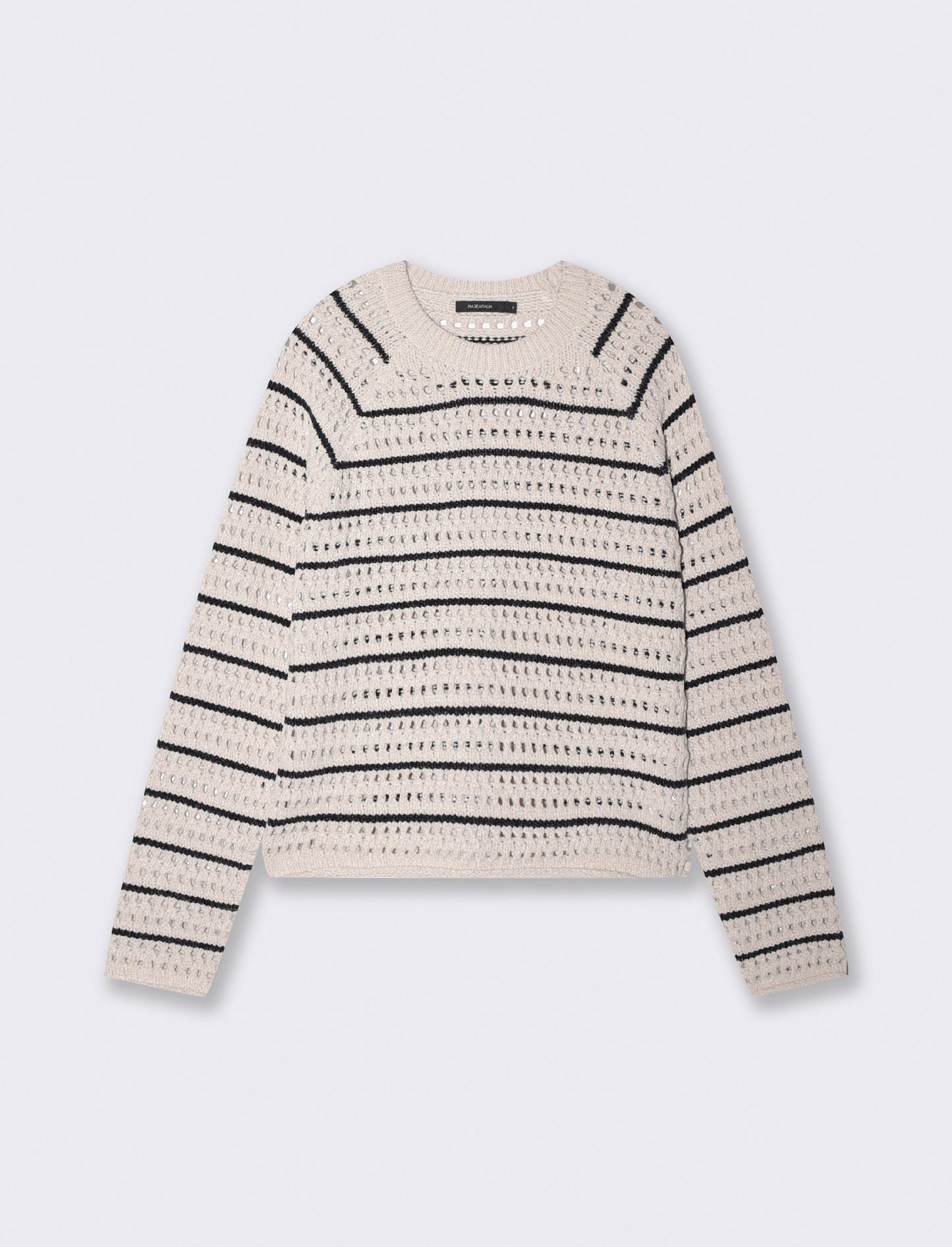 Pullover in ciniglia girocollo crop - var 1