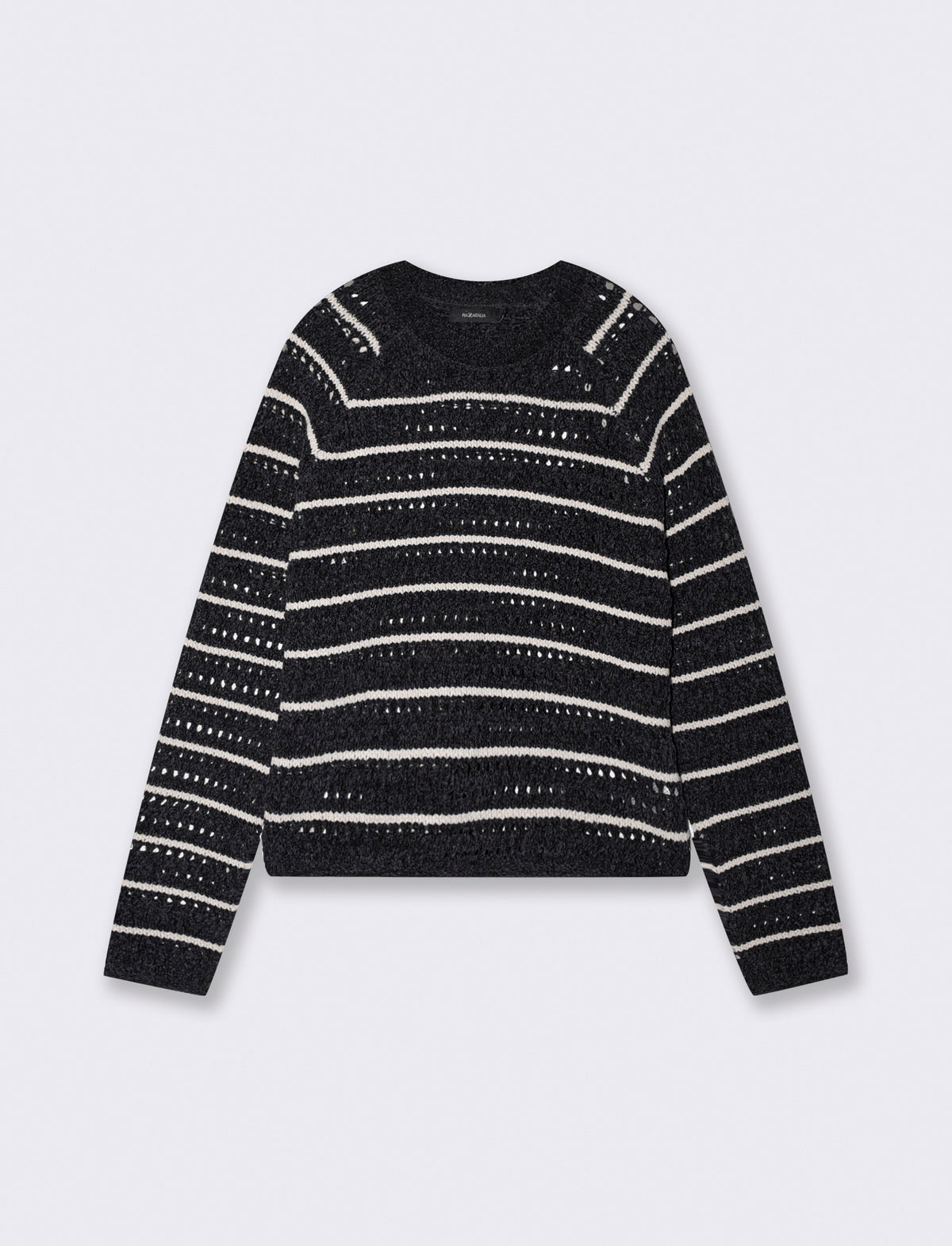 Pullover in ciniglia girocollo crop - var 2
