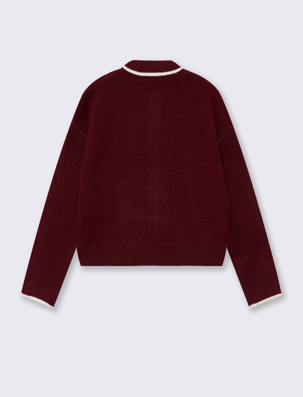 Cardigan girocollo con contrasto over - var 1