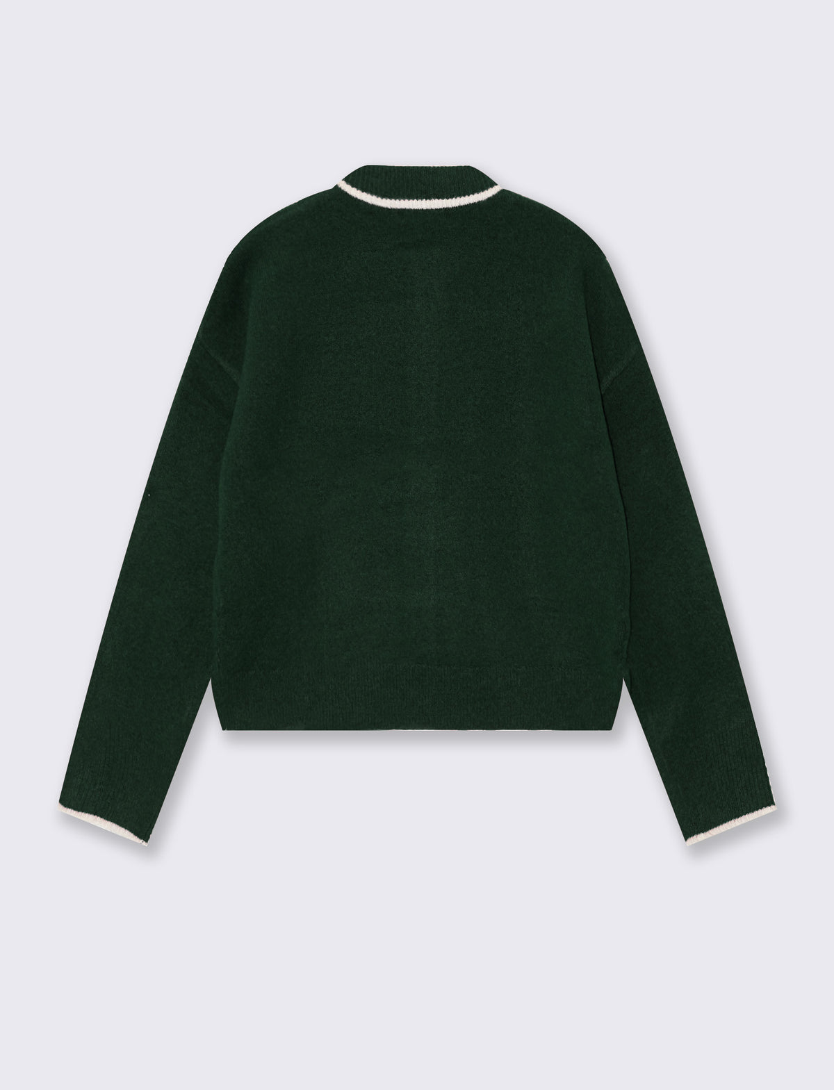 Cardigan girocollo con contrasto over - var 2