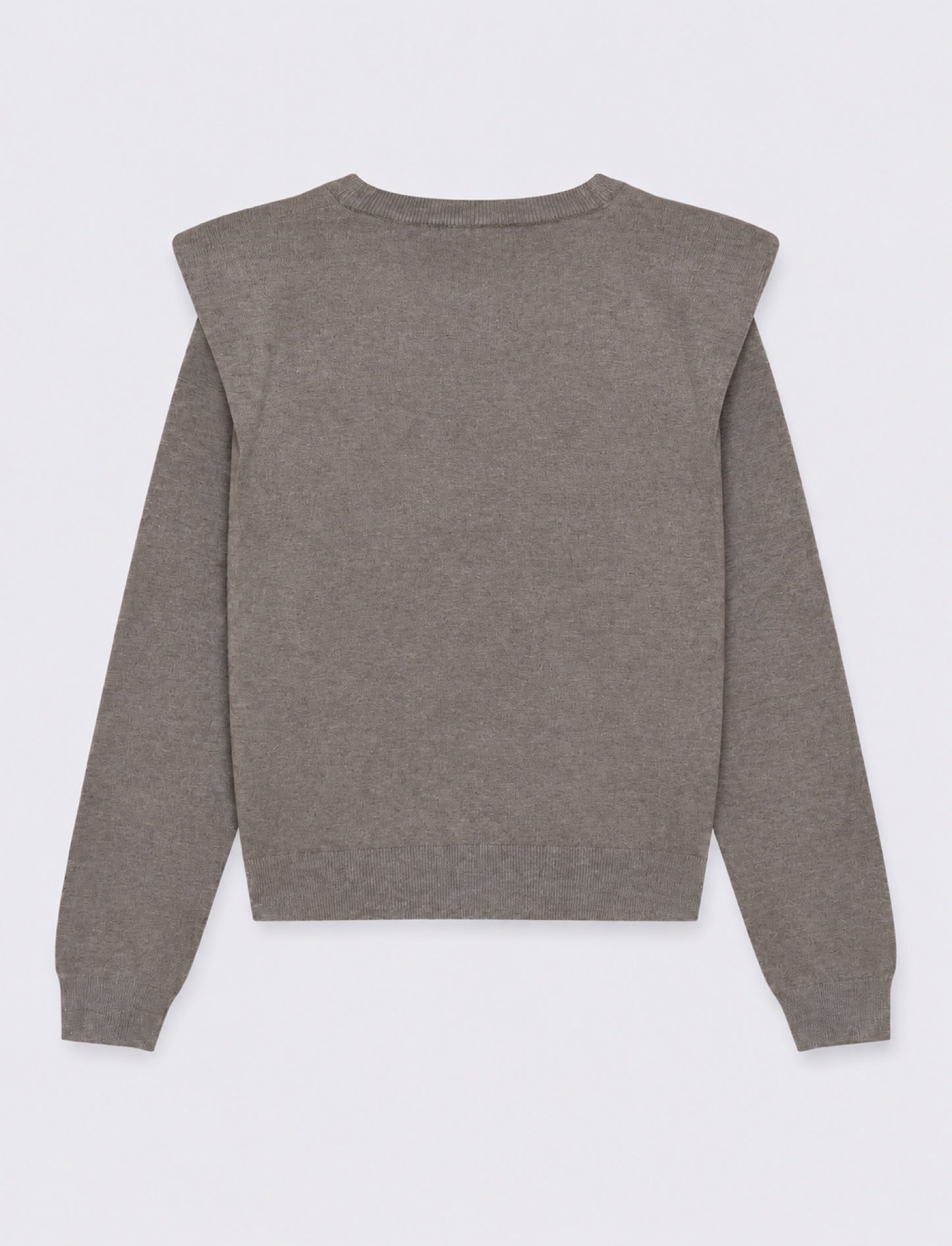 Crew Neck Sweater with Regular Straps - Grey