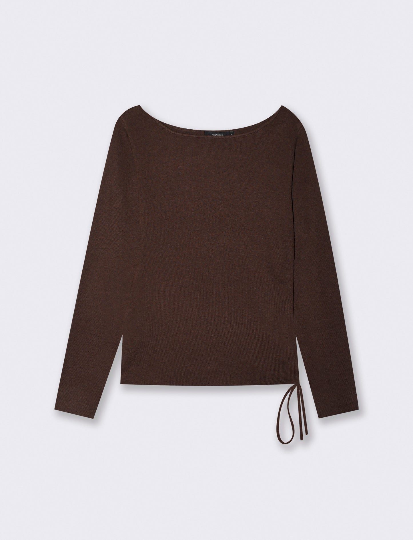 Pullover asimmetrico con coulisse laterale - Moro