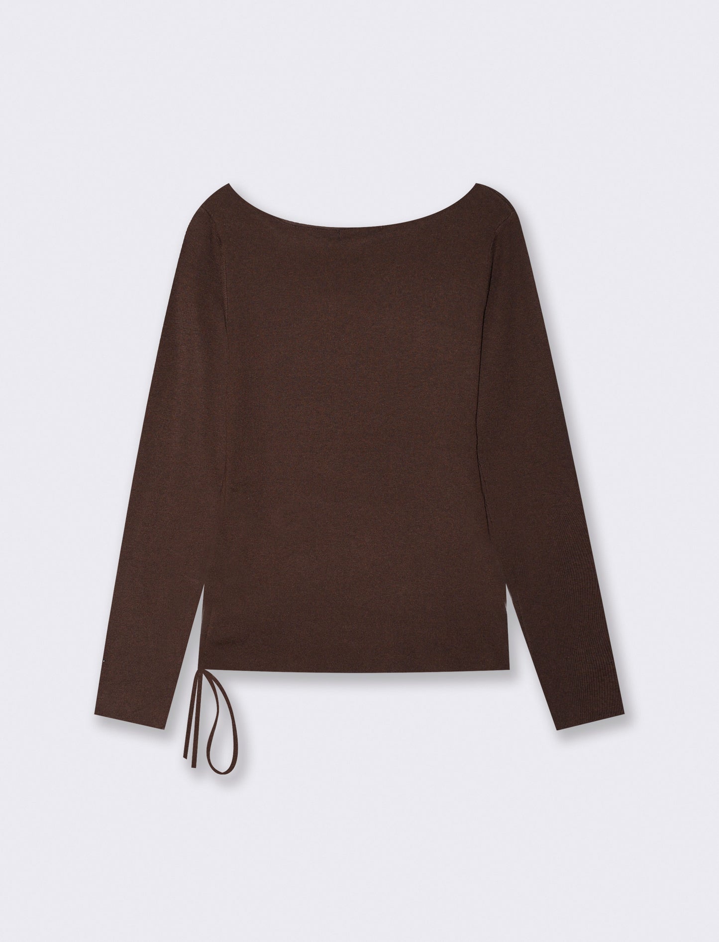 Pullover asimmetrico con coulisse laterale - Moro