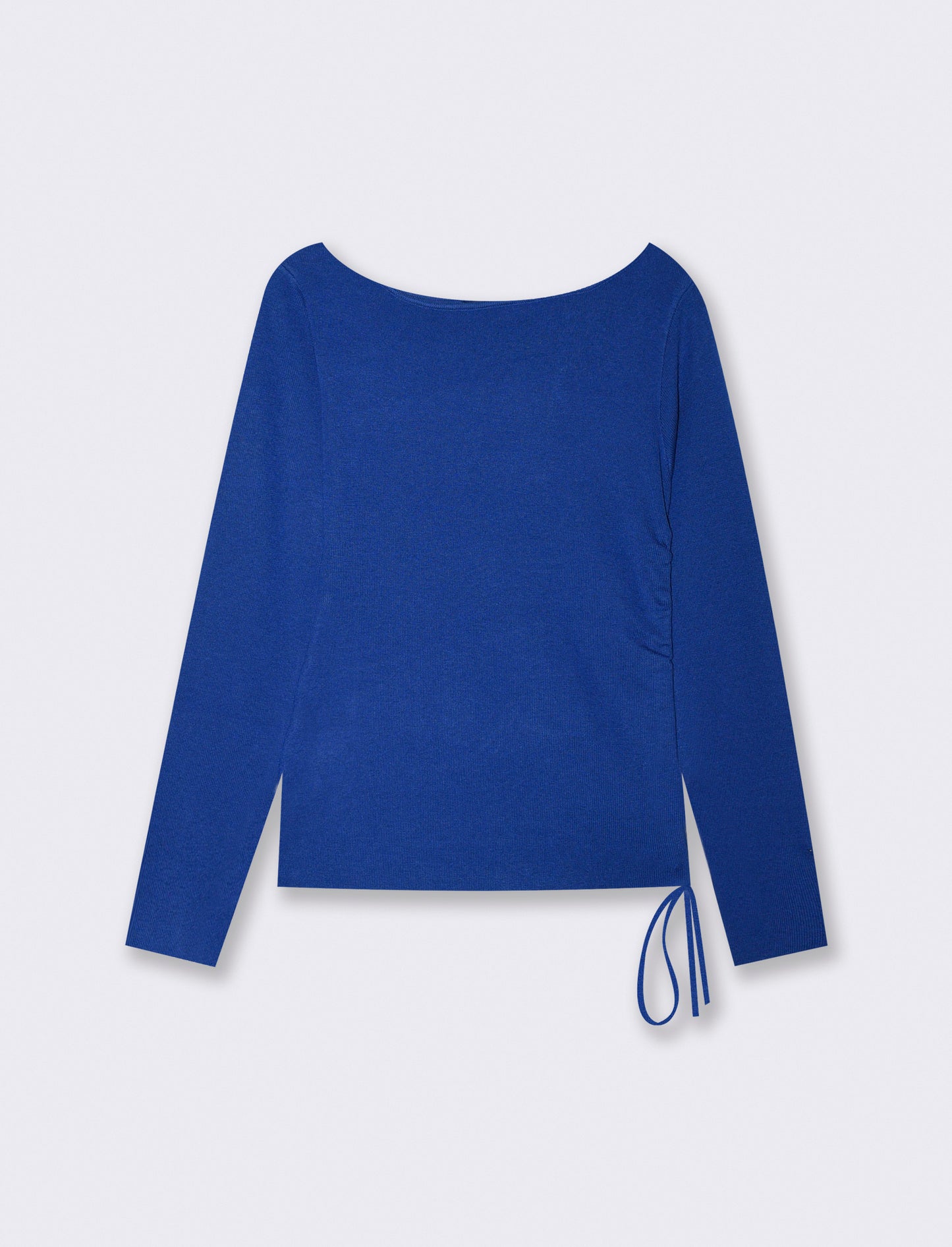 Pullover asimmetrico con coulisse laterale - Bluette