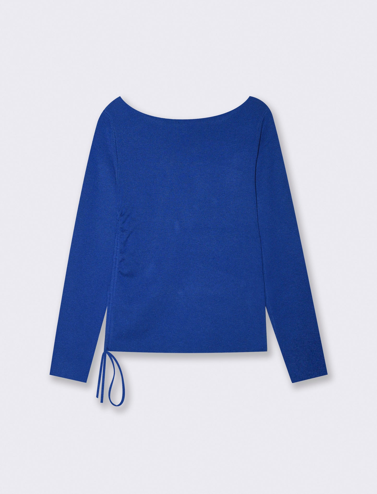 Pullover asimmetrico con coulisse laterale - Bluette