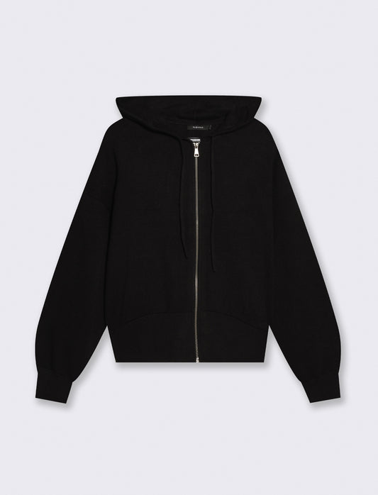 Zip-up hoodie with practical design - Black