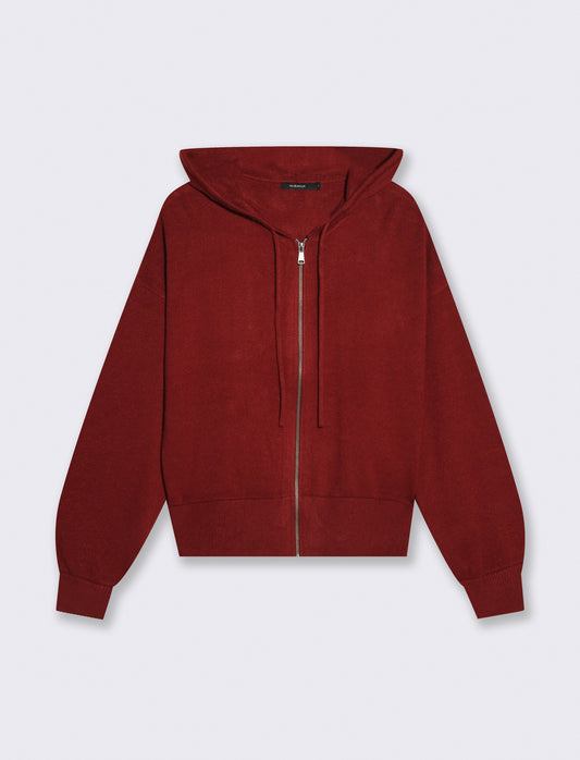 Zip-up hoodie with practical design - Red