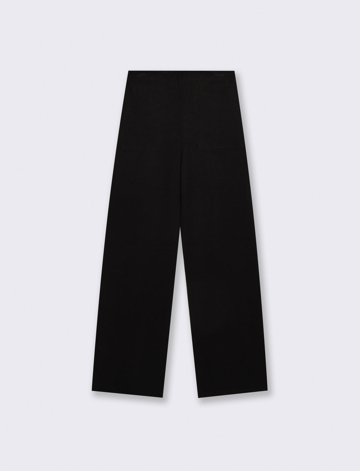Pantalone in maglia con elastico e tasche - Nero
